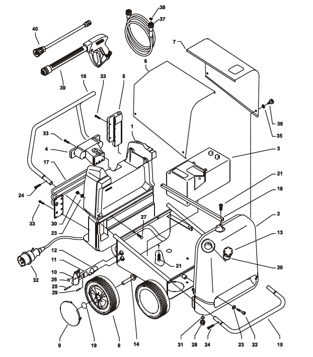 K1165TST 2400 PSI 5.0 GPM Hot Water Pressure Washer | Kranzle